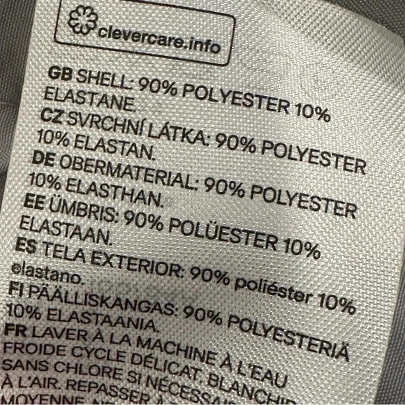 H&M Faux Suede Pocket Zippered Sleeve Gray Moto Jacket Size 4 - Picture 10 of 12